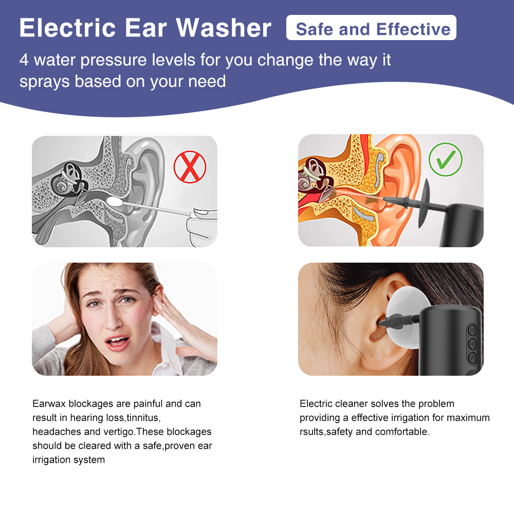 FB009 Electric Ear Wax Removal Device IPX6 Waterproof Ear Washer Cleaning Tool FB009 Electric Ear Wax Removal Device IPX6 Waterproof Ear Washer Cleaning Tool